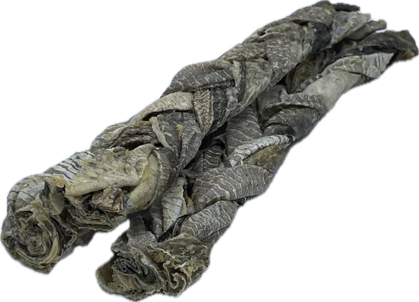 K9 Chew Co. Fish Skin Braids Long 1kg (Approx. 20pc)