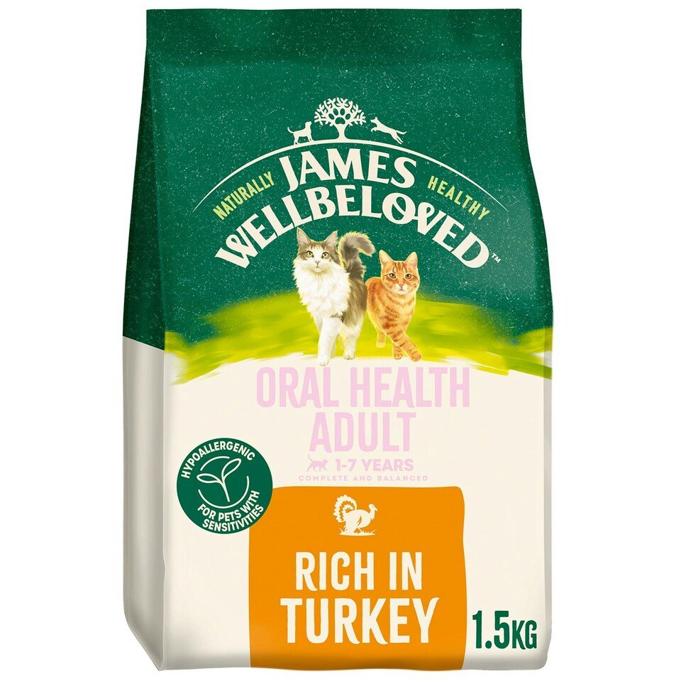 James Wellbeloved Cat Oral Health - Turkey & Rice 1.5kg x 1